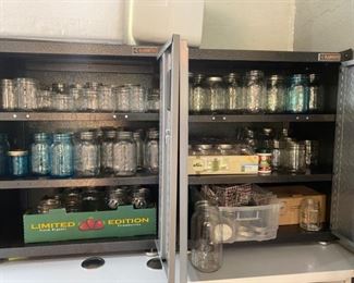 Large Variety Of Glass Canning Jars And Lids