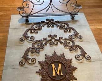 Metal Candelabra And Decorative Metal Pieces