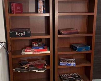 Pair of Bookcases Board Games
