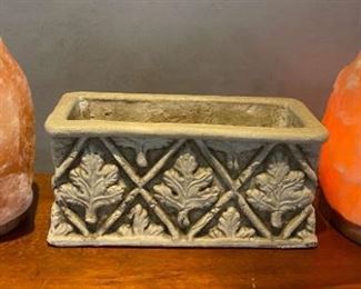 Pair Of Salt Lamps And Planter