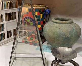 Pyramid Shaped Display Case Metal Candle Holder