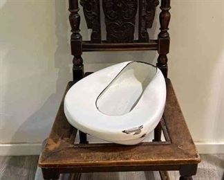 Relax Bed Pan Wood Chair For Restoration