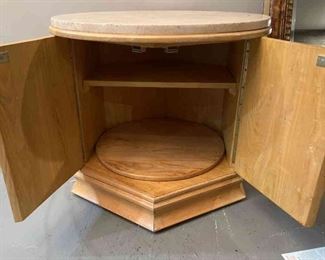 Round Wood Side Table