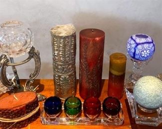 Variety Of Candles Candle Holders