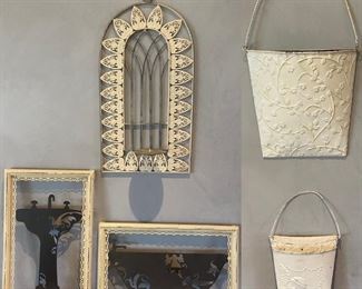 White Washed Metal Bathroom Decor