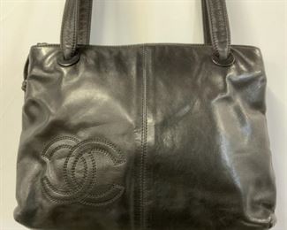 Vintage CHANEL Lambskin Leather Tote Italy W Box
