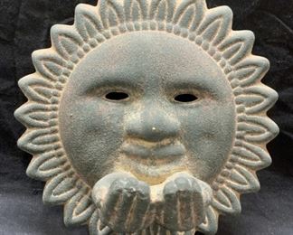 Ceramic Sun & Hand Outdoor Accessory
