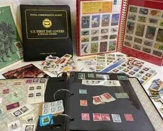 06 Vintage Postage Stamps, First Day Covers, NWF Envelope Seals