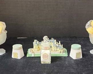 Avon Flowerfrost Collection 2 Sherbet Glasses With Lemon Guest Soaps and More