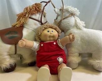 Cabbage Patch Doll And Two Cabbage Patch Show Ponies