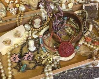Muted Tones Costume Jewelry Mystery Lot