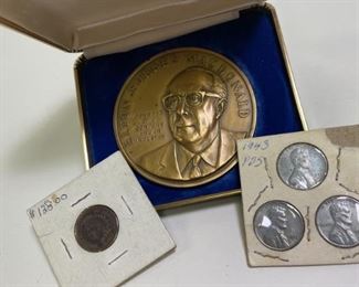 Silver Pennies, 1908 Indian Head Penny, E.F. Macdonald Commemorative Coin