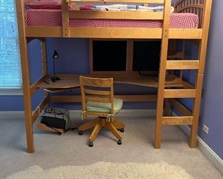Epoch Design loft bed with student desk (referral for take down and re-assembly available) 