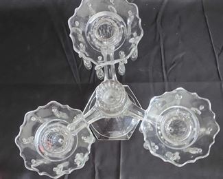 Antique Crystal Candelabra Centerpiece