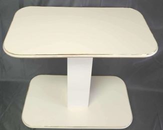 Postmodern Side Table with Gold Trim