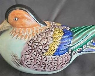 Rare 1983 Andrea by Sadek Mandarin Duck Porcelain Figurine
