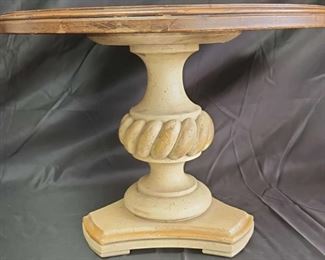 Small Stone Wood Round Table