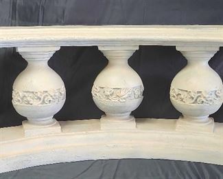 Stunning Faux Concrete Curved Garden Bench