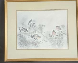 Vera Yoder Offset Lithograph of Wild Song Birds