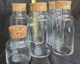 Vintage Glass Bottles with Cork