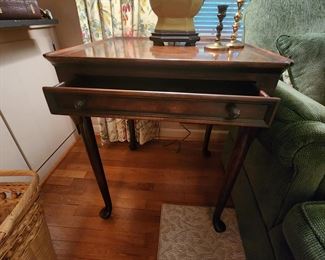 Walnut Lamp Table (2 available)