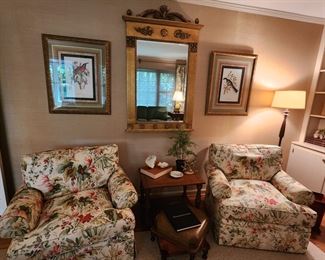 Beautiful Floral Club Chairs