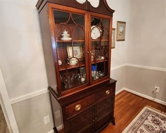 Glass Front Cabinet with brass detailing