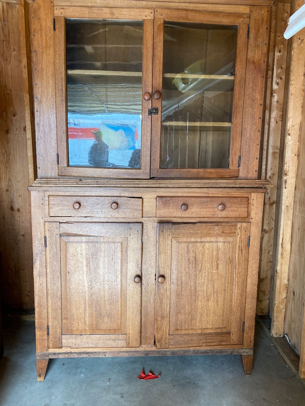 Very early step back cupboard from Missouri