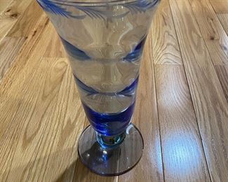 T.G. Hawkes & Co. etched glass vase. 1920’s-30’s.