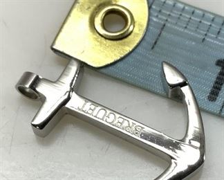 BREUGUET Silver Tone Anchor Pendant
