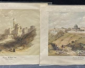 2 Jerusalem Landscape Lithos By David Roberts
