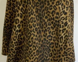JONES NEW YORK Leopard Print Wool Blend Cape
