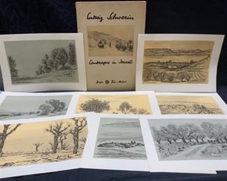 Ludwig Schwerin Landscapes In ISRAEL Art Book
