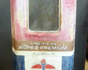 American Super-Premium Vintage Gas Pump, Martin & Schwartz Model 80, Series 4B