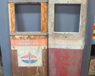 Standard Oil American Regular Vintage Gas Pump Doors, Qty 2
