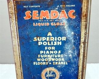 Semdac Liquid Gloss, Standard Oil Co, 5 Gallon Can