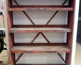 Standard Oil Company Polarine Metal Shelving, 5 Shelves, 56" High x 40" Wide x 11" Deep