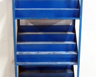 Metal 4-Shelf Retail Rack, Bottom 2 Shelves Each Have 4 Tiers, 1 Shelf Has 3 Tiers, 61" High x 22.5" Wide x 12.5" Deep