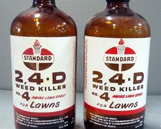 Standard 2, 4-D Weed Killer 1 Quart Glass Bottles, Qty 2