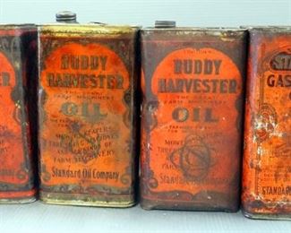 Rudy Harvester Oil 1 Gallon Cans, Qty 3, And Standard Gas Engine Oil 1 Gallon Can