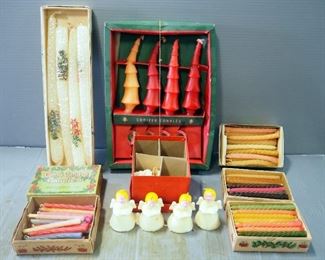 Christmas Theme Candle Assortment, Manufacturers Include Standard Oil Company And Socony-Vacuum Oil Company