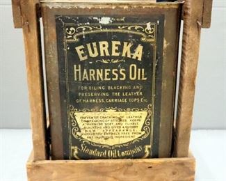 Eureka Harness Oil 5 Gallon Can, In Wood Crate