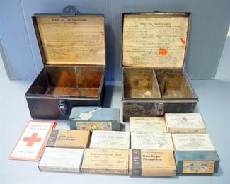 Standard Oil Company Vintage First Aid Kits, Qty 2