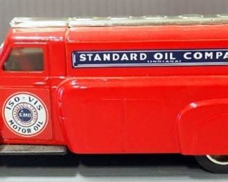 Ertl 1938 Dodge Airflow Tanker Diecast Bank In Box, And Tootsie Toy Metal Standard Oil Tanker