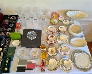 ORREFORS, STEMWARE, TEACUPS, LENOX