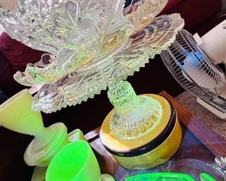 Green UV Reactive Glassware 