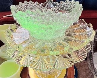 Green UV Reactive Glassware 