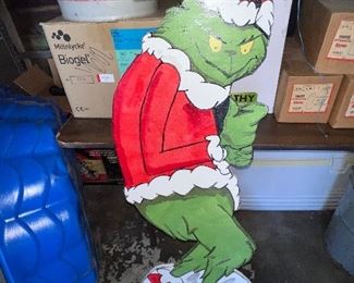 The Grinch Wooden Cut Out