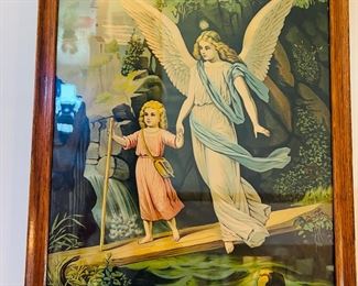 Guardian Angel Accompanying A Child  