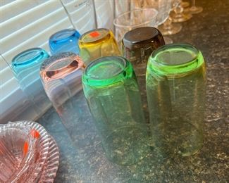 Multi-Colored Glass Set 